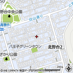 東京都八王子市北野台2丁目周辺の地図