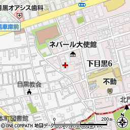 東京都目黒区下目黒6丁目20周辺の地図
