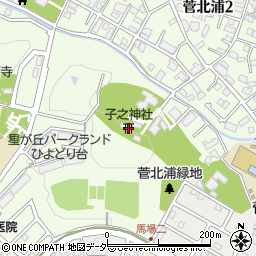 子之神社周辺の地図