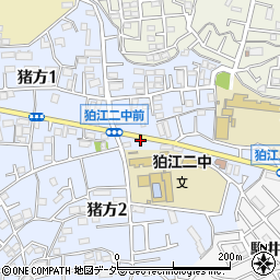 狛江第二中周辺の地図