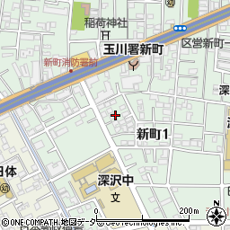 東京都世田谷区新町1丁目24周辺の地図