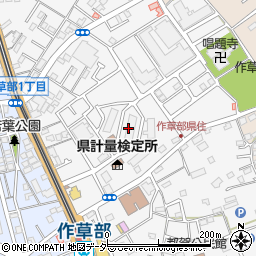 作草部県営住宅周辺の地図