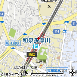 東京スター銀行トップニューヤヒロ和泉多摩川店 ＡＴＭ周辺の地図