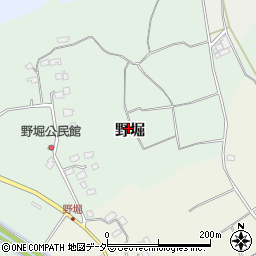 千葉県山武市野堀周辺の地図