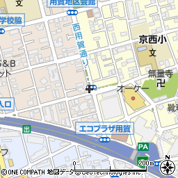 上用賀遊歩道周辺の地図