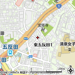 東京都品川区東五反田周辺の地図