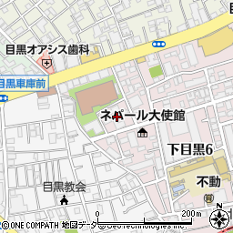 東京都目黒区下目黒6丁目19周辺の地図