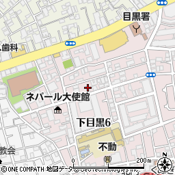 東京都目黒区下目黒6丁目13周辺の地図