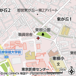 東京都目黒区東が丘周辺の地図