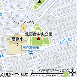 北野台中央公園周辺の地図