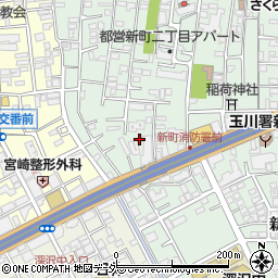 東京都世田谷区新町2丁目28周辺の地図
