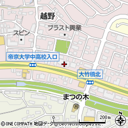 東京都八王子市越野21周辺の地図