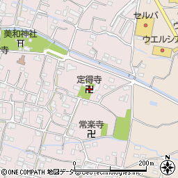 定得寺周辺の地図