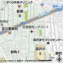 東京都世田谷区新町1丁目8周辺の地図