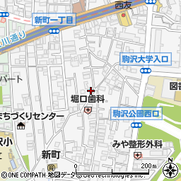 東京都世田谷区駒沢4丁目周辺の地図