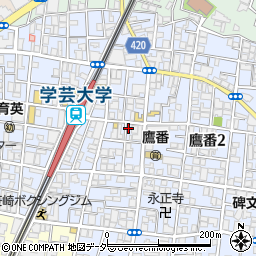 ちよだ鮨学芸大学店周辺の地図