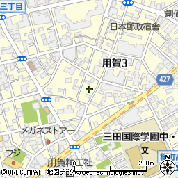 東京都世田谷区用賀3丁目16周辺の地図