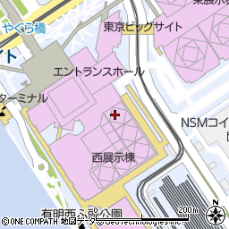 東京ビッグサイト・国際展示場　西３ホール周辺の地図