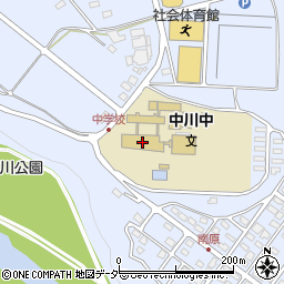 中川村　学校給食センター周辺の地図