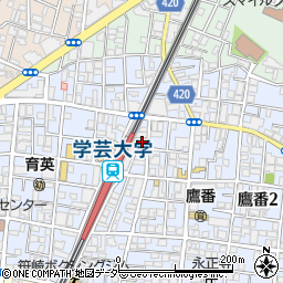 ファミリーマート学芸大学駅前店周辺の地図