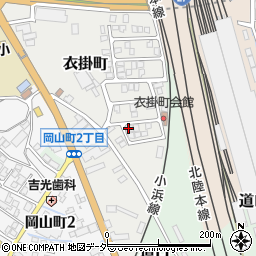 福井県敦賀市衣掛町周辺の地図