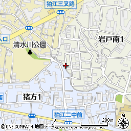 東京都狛江市岩戸南1丁目14周辺の地図