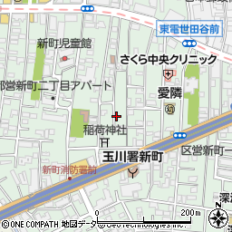 東京都世田谷区新町周辺の地図