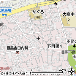 東京都目黒区下目黒4丁目15周辺の地図