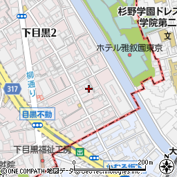 東京都目黒区下目黒2丁目10周辺の地図