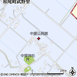 中里公民館周辺の地図