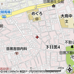 東京都目黒区下目黒4丁目15-13周辺の地図