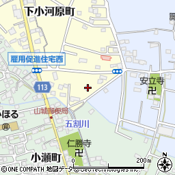 山梨県甲府市下小河原町26-2周辺の地図