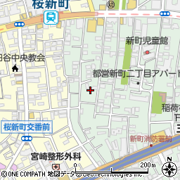 東京都世田谷区新町2丁目33周辺の地図