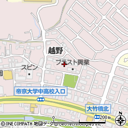 東京都八王子市越野14周辺の地図