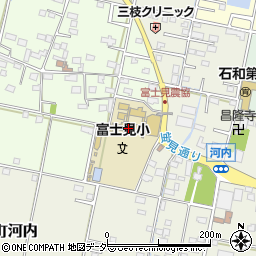 笛吹市立富士見小学校周辺の地図