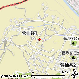 菅仙谷1丁目公園周辺の地図