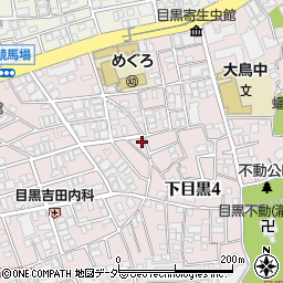 東京都目黒区下目黒4丁目15-14周辺の地図