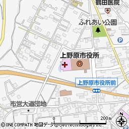 上野原市文化ホール（もみじホール）周辺の地図