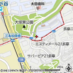 東京都八王子市鹿島134周辺の地図