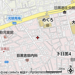 東京都目黒区下目黒4丁目13-9周辺の地図