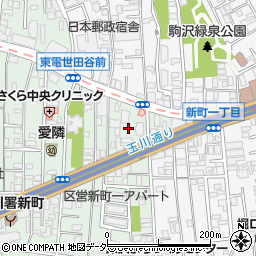 東京都世田谷区新町2丁目2周辺の地図