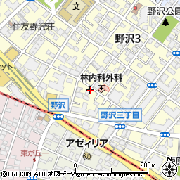 東京都世田谷区野沢3丁目周辺の地図