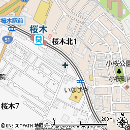 白光舎　桜木駅前店周辺の地図