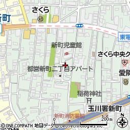 東京都世田谷区新町2丁目周辺の地図