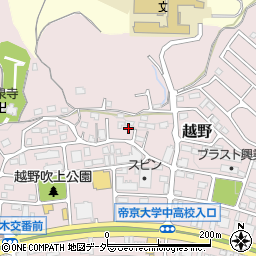 東京都八王子市越野362周辺の地図