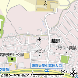 東京都八王子市越野364周辺の地図