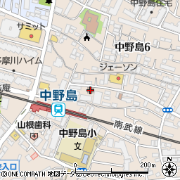 川崎市　中野島老人いこいの家周辺の地図