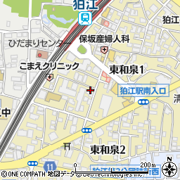 タイムズ狛江駅南口第２駐車場周辺の地図