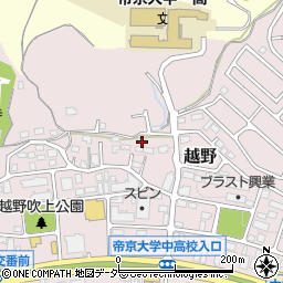 東京都八王子市越野348周辺の地図