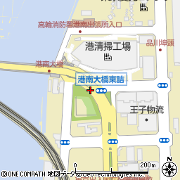 港南大橋東詰周辺の地図
